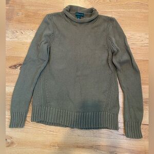 J. Crew Olive Green Turtleneck Sweater